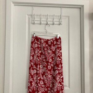 Talbots – Red Batik-Style Print Skirt